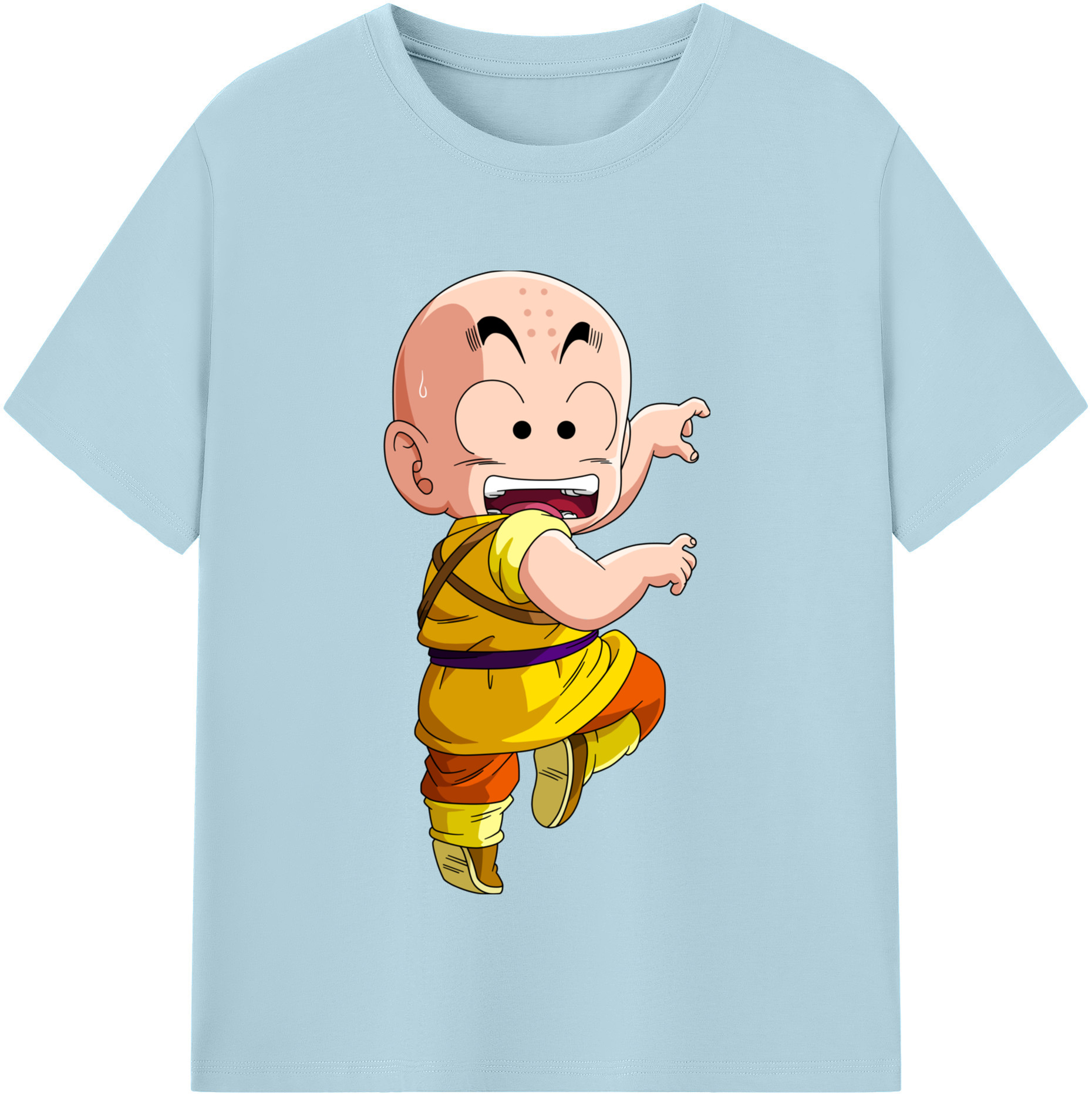 （画像用） ドラゴンボール クリリン DRAGON BALL krillin 綿100％半袖Tシャツ（フロントプリント）